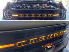 Ford Bronco Amber LED Emblem Lettering Kit by Oracle